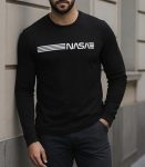 Erkek Uzun Kollu Bisiklet Yaka Viskon Sweat