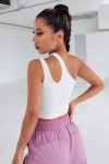 Kadın Beyaz Tek Omuz Cut Out Detaylı Crop Top Bluz
