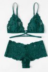 Kadın Yeşil Özel Şık Sütyen Külot Takımı
