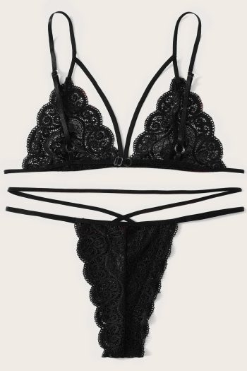Kadın Siyah Dantel Sütyen Külot Takımı