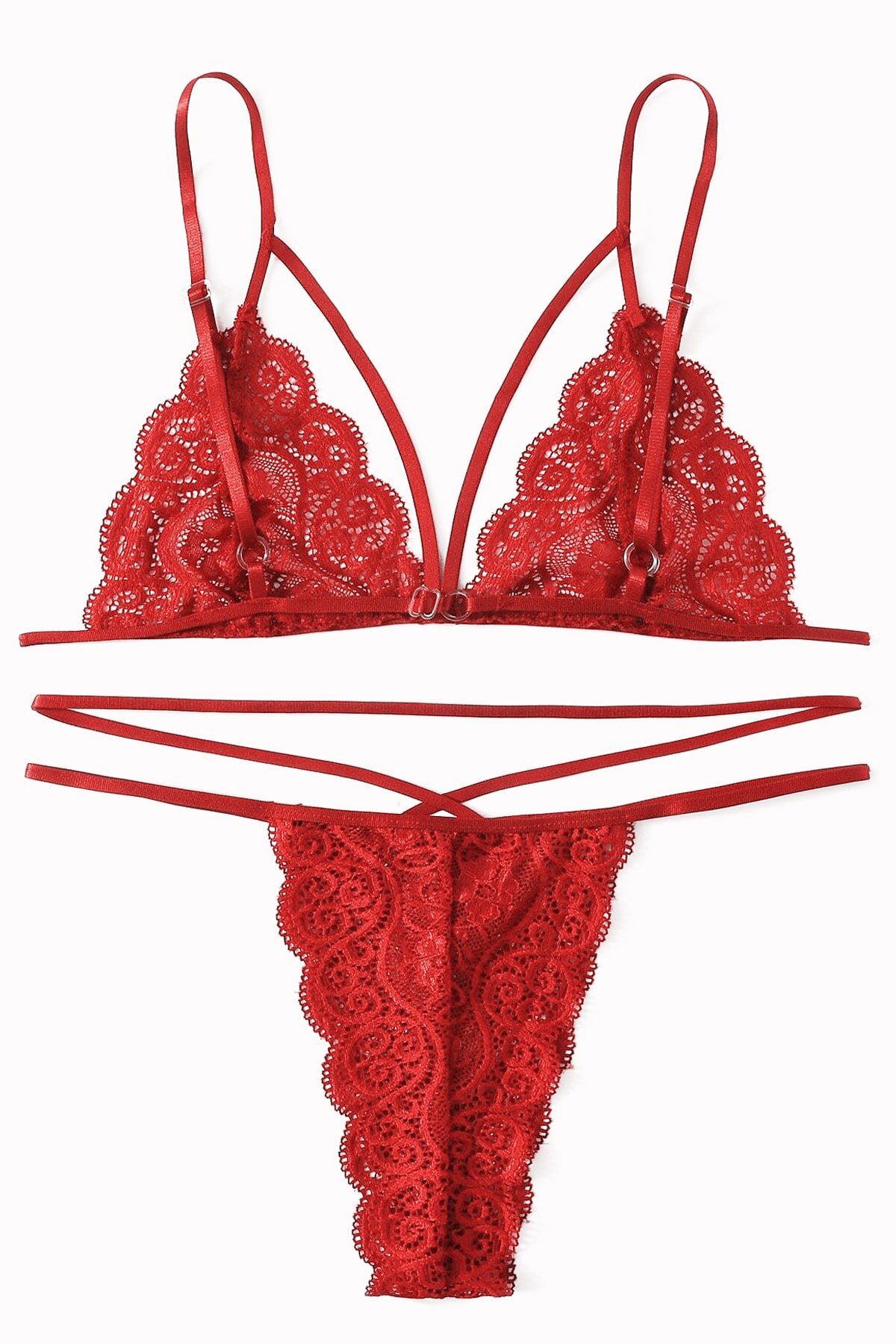 Kadın Kırmızı Dantel Sütyen Külot Takımı Kadın Kırmızı Dantel Sütyen Külot Takımı