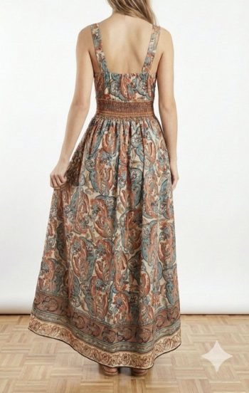 Kadın Askılı Derin Göğüs Detaylı Asimetrik Detaylı Süprem Elbise