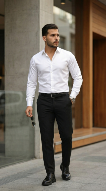 Erkek Saten Klasik Gömlek