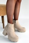 Belay Bej Nubuk Topuklu Bot
