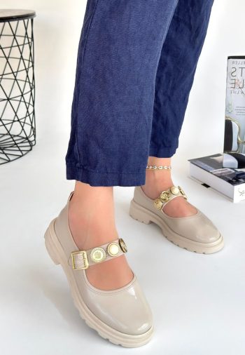 Okira Bej Rugan Oxford Ayakkabı