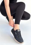 Tawen Siyah Cilt Bej Tabanlı Bağcıklı Spor Ayakkabı