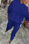Kadın Uzun Kollu Kapşonlu Pulpayet Detay Viskon Iki Iplik Bluz Ve Pantolon Ikili Takım