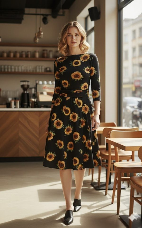 Kadın Fakir Kol Bisiklet Yaka Midi Mikro Elbise Kadın Fakir Kol Bisiklet Yaka Midi Mikro Elbise