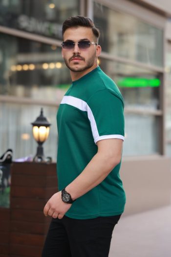 Erkek şerit Detaylı Kısa Kollu T-shirt