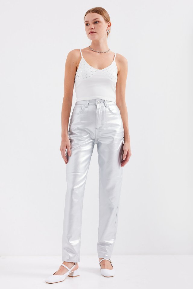 918 İp Askılı Crop Top - Beyaz 918 İp Askılı Crop Top - Beyaz