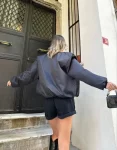 Düz Bomber Ceket – Siyah