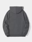 Erkek Düz Kapüşonlu Sweat – Füme