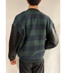 Erkek Pötikare Desen Nakışlı Kolej Ceket – Haki