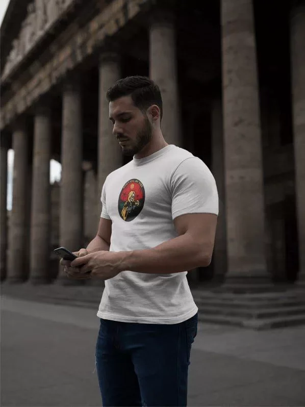 Unisex Bisiklet Yaka Baskılı Oversize T-Shirt - Beyaz Unisex Bisiklet Yaka Baskılı Oversize T-Shirt - Beyaz