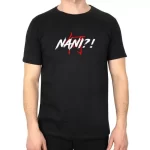 Unisex Bisiklet Yaka Baskılı Oversize T-Shirt – Siyah