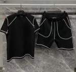 Unisex Karoyaka Dikişli Şortlu Takım – Siyah