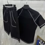 Unisex Karoyaka Dikişli Şortlu Takım – Siyah