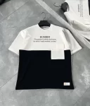 Unisex Torba Cep Detaylı  Parçalı T-Shirt – Siyah