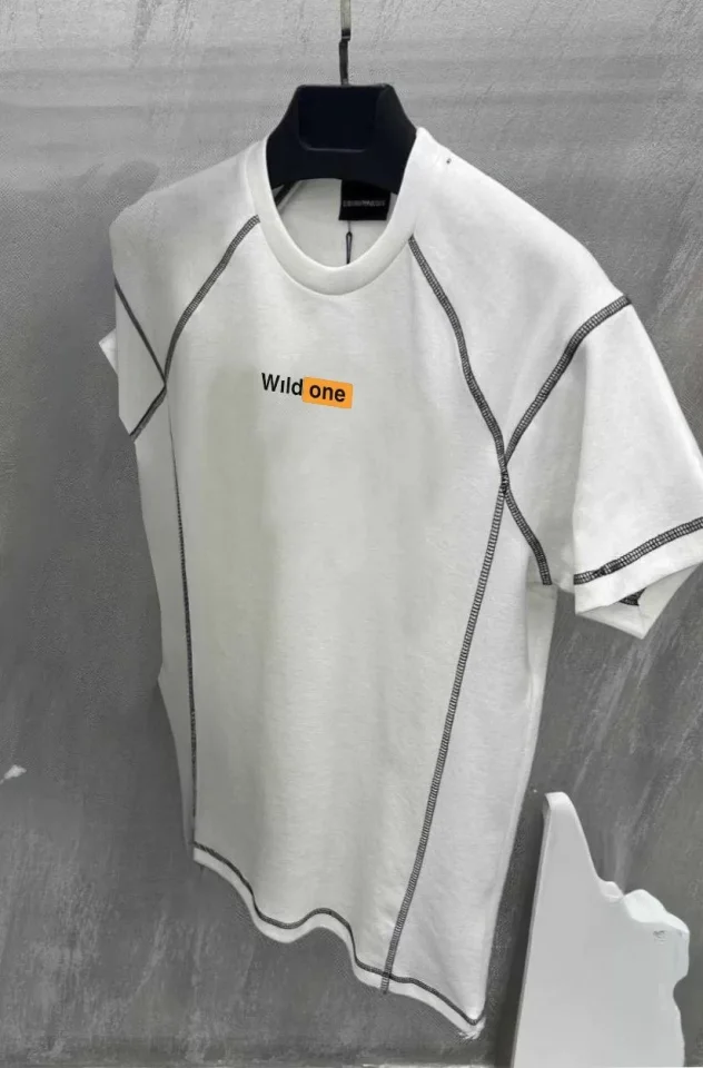 Unisex Dikişli Baskılı Oversize T-Shirt - Beyaz Unisex Dikişli Baskılı Oversize T-Shirt - Beyaz