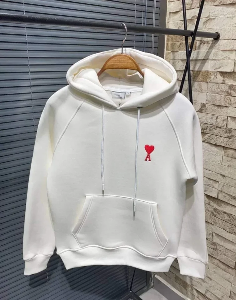 Unisex Kapşonlu Baskılı Sweetshirt - Beyaz Unisex Kapşonlu Baskılı Sweetshirt - Beyaz