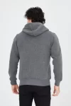 Unisex Tam Fermuarlı Kapşonlu SweatShirt – Füme