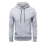 Erkek Uzun Kol Kapşonlu Basic Sweatshirt Hoodie – Gri