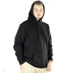 Erkek Uzun Kol Kapşonlu Basic Sweatshirt Hoodie – Siyah