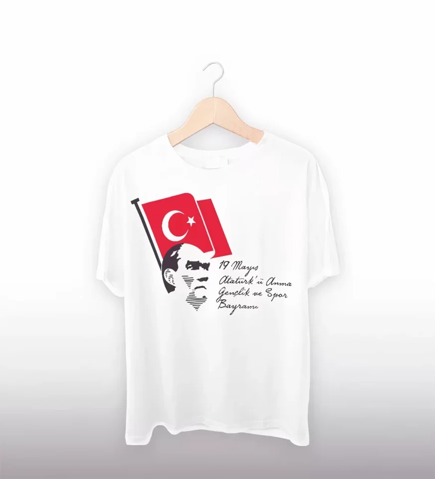 19 Mayıs 20/1 Baskılı T-shirt - Beyaz 19 Mayıs 20/1 Baskılı T-shirt - Beyaz