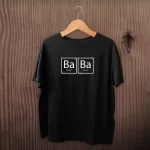 Babalar Günü Baskılı T-shirt – Siyah