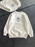 Kışlık Bisiklet Yaka Ön Ve Arka Baskılı SweatShirt – Beyaz