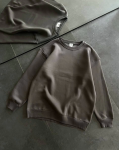 Kışlık Bisiklet Yaka Üç İplik Basic SweatShirt – Füme