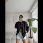 Unisex İçi Astarlı Düz Bomber Ceket – Siyah