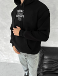 Kışlık Üç İplik Kapşonlu SweatShirt – Siyah