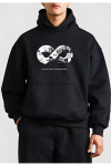 10 Kasıma Özel Üç İplik Kapşonlu Baskılı SweatShirt – Siyah