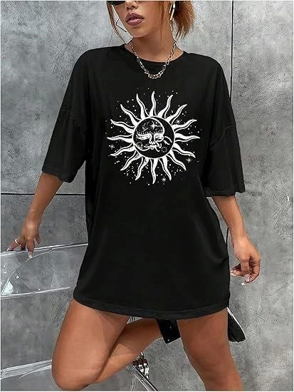 Bisiklet Yaka Baskılı T-shirt - Siyah Bisiklet Yaka Baskılı T-shirt - Siyah