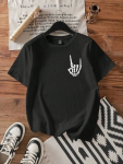 Baskılı T-shirt – Siyah