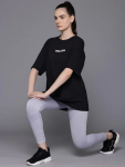 Baskılı Oversize T-shirt – Siyah