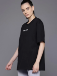 Baskılı Oversize T-shirt – Siyah