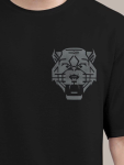 Erkek Baskılı Oversize T-shirt – Siyah