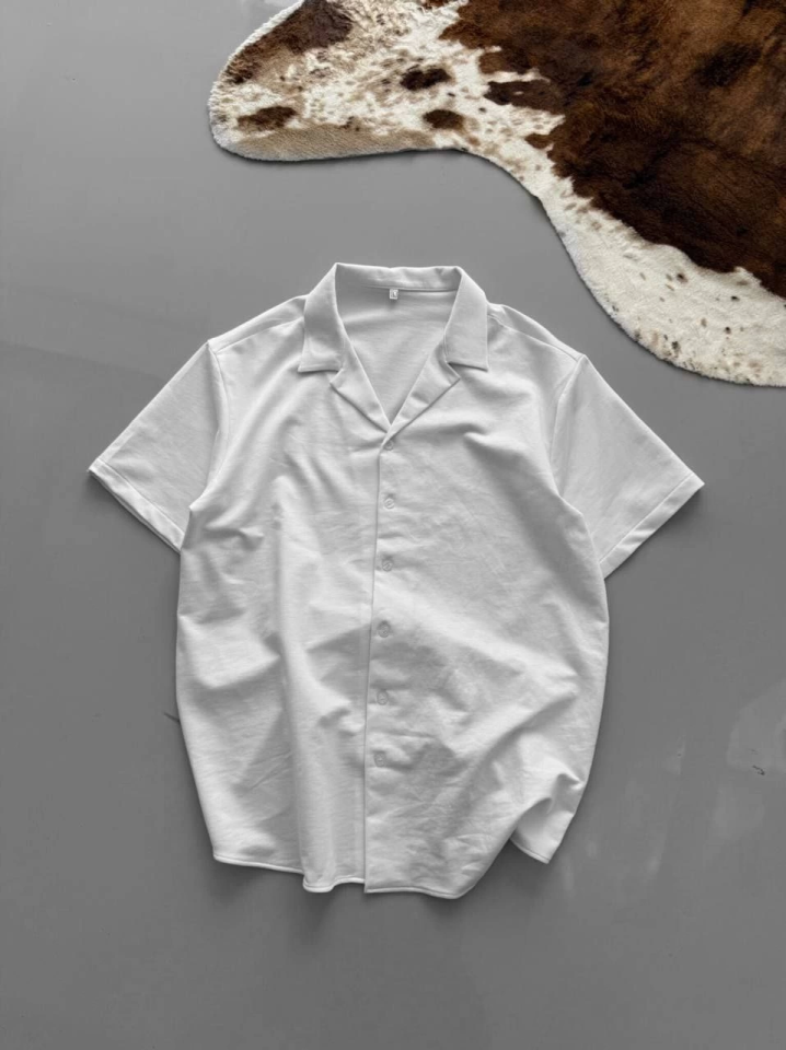 İki İplik Kumaş Gömlek - Beyaz İki İplik Kumaş Gömlek - Beyaz