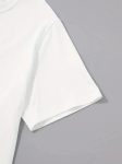 Baskılı Oversize Bisiklet Yaka T-shirt – Beyaz