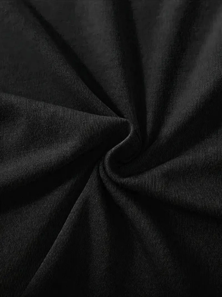 Fiyonk Baskılı Siyah Oversize Unisex T-shirt- Siyah Fiyonk Baskılı Siyah Oversize Unisex T-shirt- Siyah