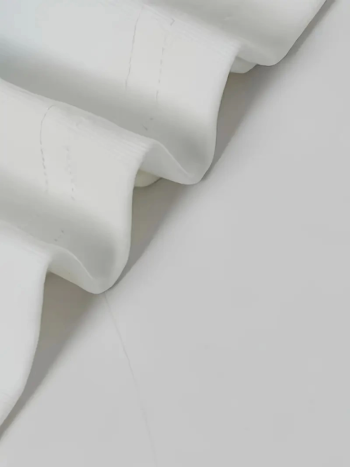 Baskılı Oversize Bisiklet Yaka T-shirt - Beyaz