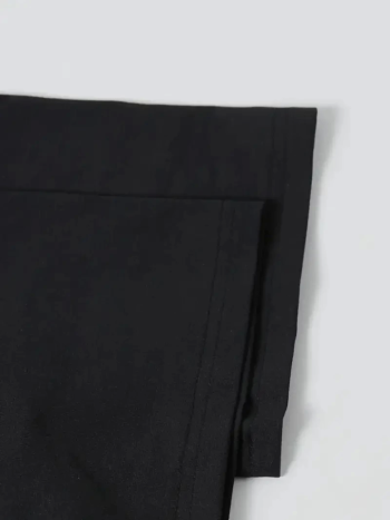 Baskılı Oversize Bisiklet Yaka T-shirt - Siyah