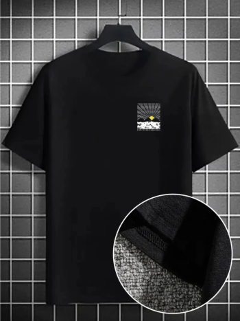 Yaz Için Büyük Beden Rahat T-shirt - Siyah