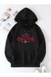 Merry Chrıstmas Sweatshirt – Hodie – Siyah