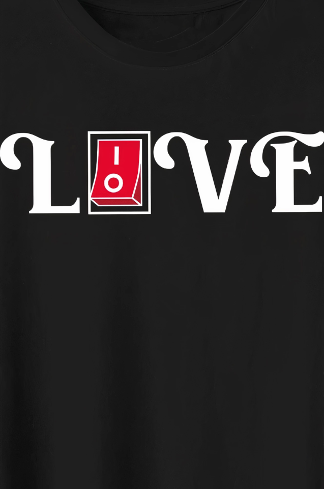 Sevgililer Günü İçin Özel Tasarım Love Baskılı T-shirt - Siyah Sevgililer Günü İçin Özel Tasarım Love Baskılı T-shirt - Siyah