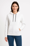 Üç İplik Kapüşonlu Kanguru Çepli SweatShirt Hoodie – Beyaz