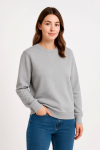 Üç İplik Düz Bisiklet Yaka SweatShirt – Gri