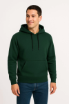 Erkek Üç İplik Kapüşonlu Kanguru Cepli SweatShirt Hoodie – Haki